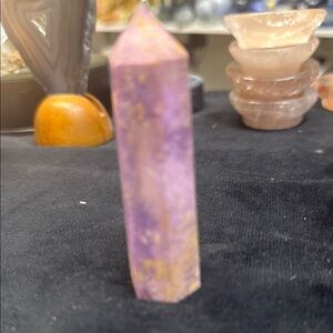 Beautiful and rare Phosphosiderite Crystal Obelisk Point 3” x 1/2”